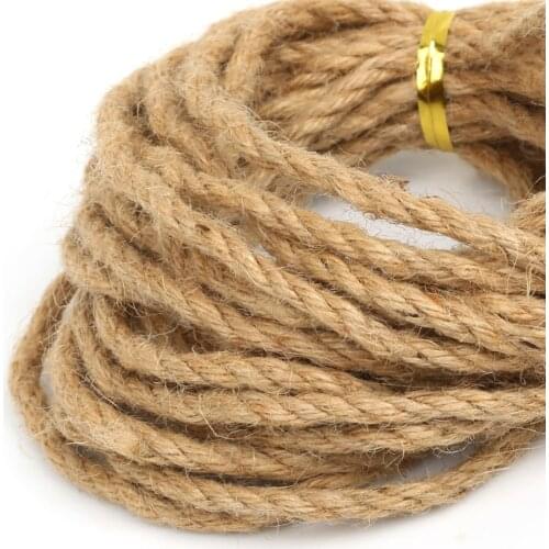 Pick Size:2mm 4mm 6mm 5meter/lot Khaki Natural Hemp Jute Cord Rope String for DIY Jewelry Craft Making