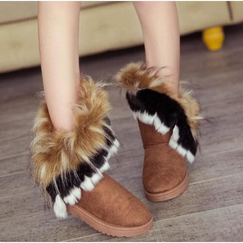 Designer New womens snow boots in the tube imitation cotton shoes tassel design non-slip wear wsneakers winter boots women