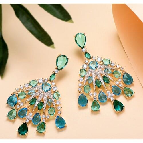 GODKI 2021 New Luxury Micro Pave Setting Shiny Crystal Drop Dangle Earring Great Design AAA+ Cubic Zirconia Fashion Earring