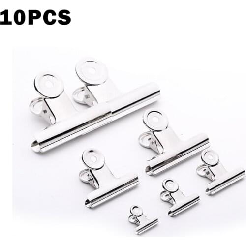 10p Powerful Metal Clip Stationery Office Supplies Household Folder Fixing Small Book Clip Extra Large Sketch Board Drawing Clip