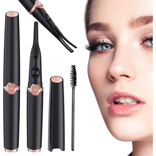 2 In 1 Double-Sided Heated Eyelash Curler Rechargeable Electric Heated Lash Curler With 3 Gears Eye Beauty Makeup Tools
