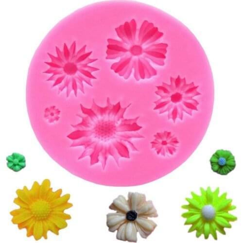3d Flower Silicone Molds Fondant Craft Cake Candy Chocolate Sugarcraft Ice Pastry Baking Tool Mould Baking Party Cupcake Topper