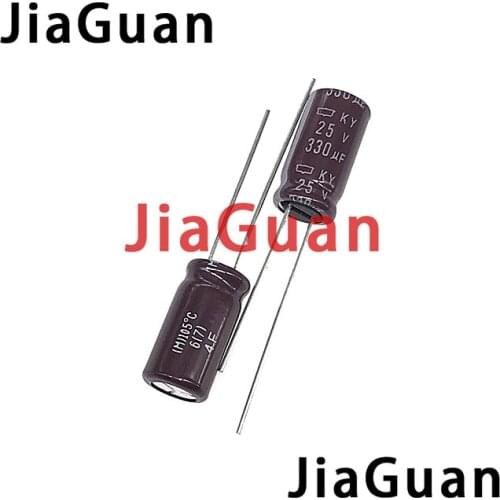 50pcs NEW CHEMI-CON 330uf/25v NIPPON KY 25V330UF 8x15MM electrolytic Capacitor 330UF 25V NCC ky 25v330uf