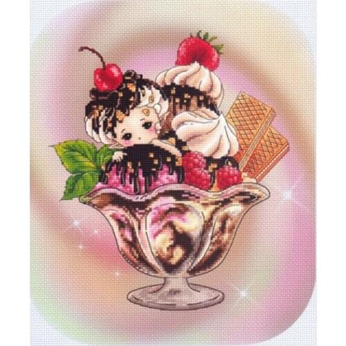 6-HH Mouse avatar Counted Cross Stitch Kit Cross stitch RS cotton with cross stitch Sundae