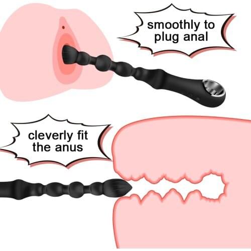 Anus Backyard Beads Anal Balls Long Anal Plug With Vibrator Prostata Massage Butt Plug Sex Toys for Women Men Adults Products