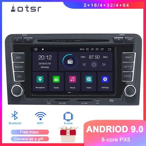 DSP Android 9.0 Car DVD Player GPS Navigation For Audi A3 S3 2003-2012 Car Auto Stereo Radio Multimedia player Head Unit Video
