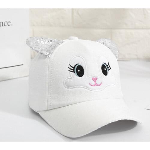 2021 New Rabbit Embroidery Baseball Cap For Kids Children Girls Summer Beach Sun Cap Boys Hat Outdoor UV Protection Sun Hat
