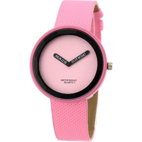 Womage Fashion Women Watches Womens Watches Cute Pink Ladies Girls Watches 13 Candy Color Cute Leather Strap Quartz Wristwatch