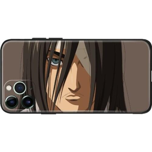 Eren Yeager Attack on Titan Soft Silicone Glass Phone Case Cover Shell For iPhone SE 6 6s 7 8 Plus X XR XS 11 12 Mini Pro Max
