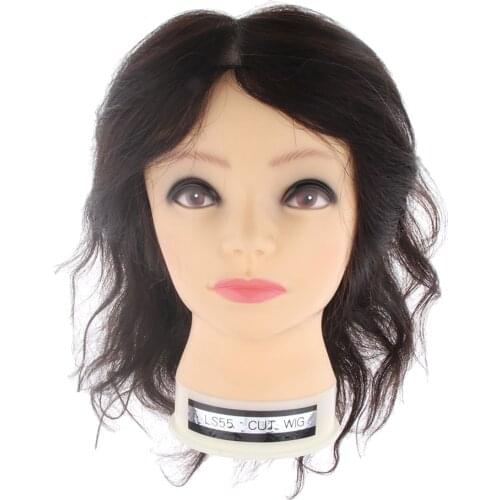 Cosmetology Female 100% Human Hair Training Practice Head Hair Styling Dye Braiding Mannequin Manikin Head
