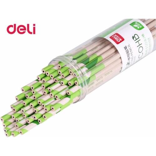 Deli Pencil 50pcs/pack Natural Wooden HB Practical Student Stationery School Office Supplies Standard High Quality Pencil 40D582