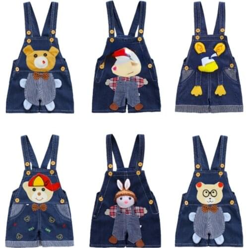Boys Overalls 2021 Summer New Baby Baby Childrens Pants Korean Girls Denim Overalls Childrens Pants