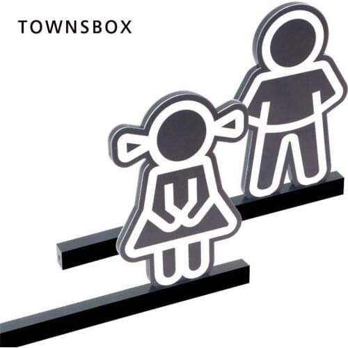 Boy Girl Kindergarten Wc Sign Board Acrylic Signage Plate Toilet Door Sign Custom Design Color Lovely Public Wall Decor Label