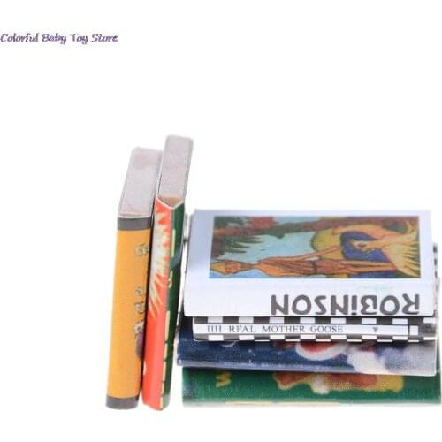 Dollhouse Miniature Doll House Books 6pcs Colorful 1:12 Dollhouse Comic Book