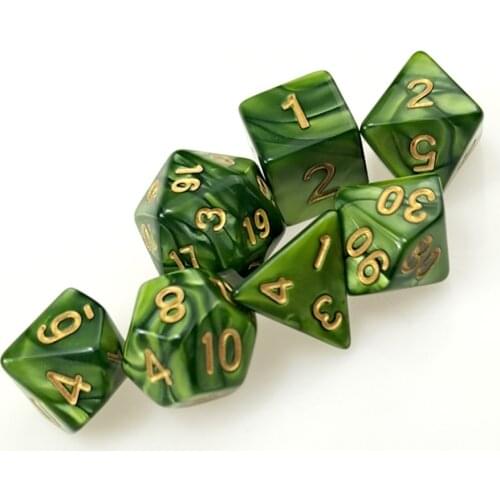 7 PC Polyhedral RPG Dice Set Gemini Color (d4 d6 d8 d10 d% d12 & d20) for DND D&D Roleplaying Games