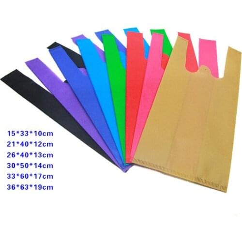 Reusable Shopping Bag Candy Color Non-Woven Fabric Bags Folding Shopping Bag For Gift/shoes/Chrismas Grocery Bags Shop SN1999