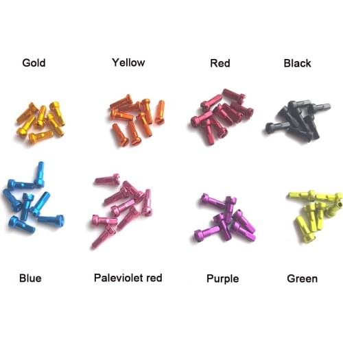 Super Light Pillar MV Bicycle Spoke Nipple 14mm Aluminum Alloy 14G 2.0 Black Red Blue Purple Green Pink Ultralight Nipples