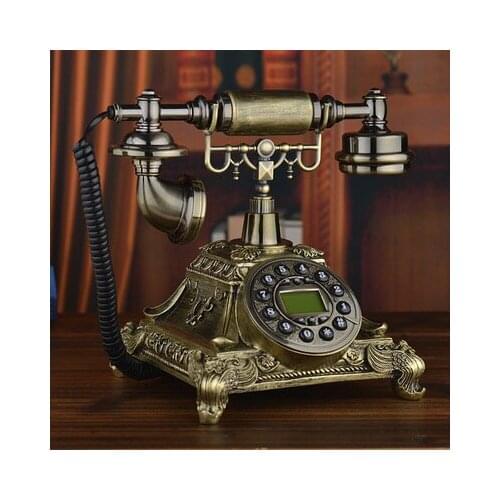 The new European antique antique retro fashion Garden telephone Decoration home art phone Caller ID backlit Rotary Dial