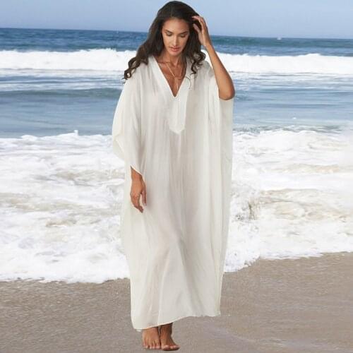 Rayon Kaftan Beach Dress Swimwear Large Size Beachwear Cover ups Robe de Plage Saida de Praia