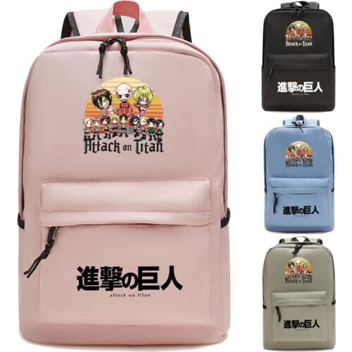 Hot Anime Attack On Titan Backpack Children Boys Girls School Bag Men Women New Pattern Rucksack Laptop Bags Students Bookbag