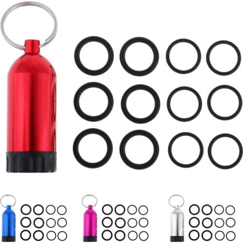 Professional Scuba Tanks 12 O-Ring Dive Kit Keychain with Brass Pick Aluminum Alloy Diving Accessories 4 Colors