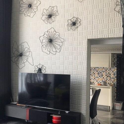 Wallpaper self-adhesive soundproof TV background wall soft pack wallpaper 3d stereo wall stickers living room warm bedroom decor