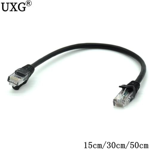 Black 10CM CAT5 CAT5e CAT6e UTP Ethernet Network Cable Male to Male RJ45 Patch LAN Short cable 15cm