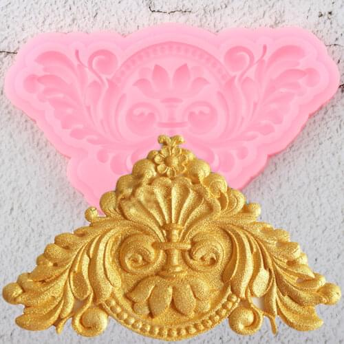 Sugarcraft Flower Cake Border Silicone Mold DIY Relief Leaves Fondant Cake Decorating Tools Candy Clay Chocolate Gumpaste Moulds