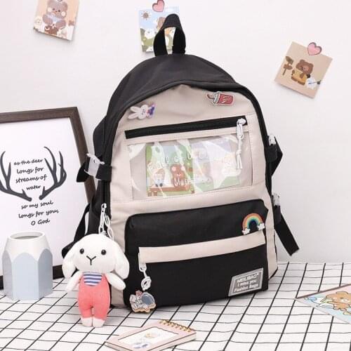 Large Capacity Schoolbag Female School Students Light Students Backpack Girls Multifunctional Schoolbag Multicolor Travel Bag