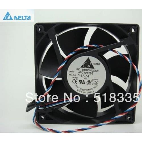 For delta AFC1212DE 12CM 120MM 12038 120*120*38MM 1.6A pwm the thermostat ball cooling fan