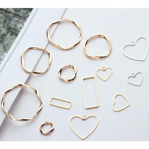 6pc Women Earrings Girls Statement Drop Earrings Copper Plated Gold Irregular Vintage Bracelet Pendant Diy Jewelry Accessories