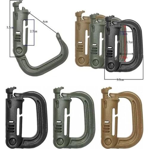 1pc/5pcs Large Plastic Steel Tactical Hanging Buckle Quick Hook Clip EDC Outdoor Carabiner Mountaineering Accessories Equipment