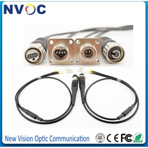 5Pcs/Lot,2Core,ODC Square Type (Female) to LC ST SC FC/UPC Fiber Optic Patch cord Jumper,50CM,Imported Armaid Yarn,Armored Cable