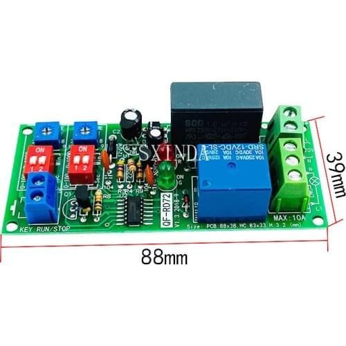 5pcs The Pass-off Relay Module Module Module 220V Infinite Cycle Double Time Adjustable Start-stop