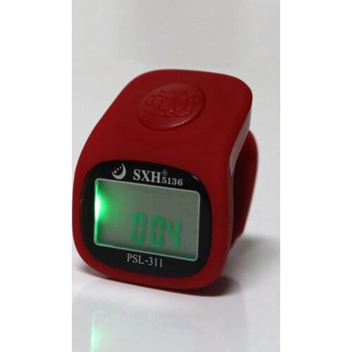 6 Digital Finger Tally Counter 8 Channels LED Backlight Time Prayer Silicone Ring Electronic Hand Counter