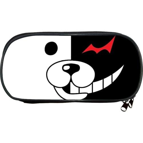 Anime Danganronpa Pencil Bag Kawaii Pencil Bag Fashion Cartoon Travel Cosmetic Bag Student Stationery Box Storage Bag