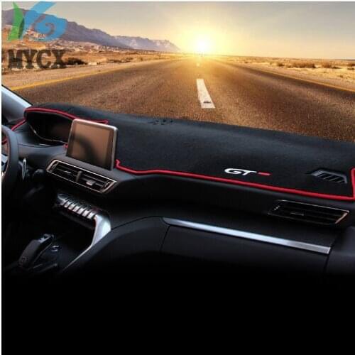 Car Dashboard Covers Mat Avoid Light Pad Instrument Platform Desk Cushion Carpets LHD For Peugeot 3008 GT 2017 2018 Accessories