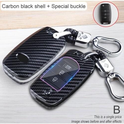 ABS Carbon Fiber Pattern Car Remote Key Case Shell Cover Fob For KIA Rio QL Sportage Ceed Cerato Sorento K2 K3 K4 K5 Accessories