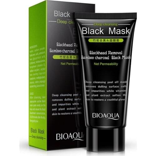Black Removal Bamboo Charcoal Black Mask Deep Cleaning Blackheads Nose Face T-Area Treatment Oil Secretion Regulation