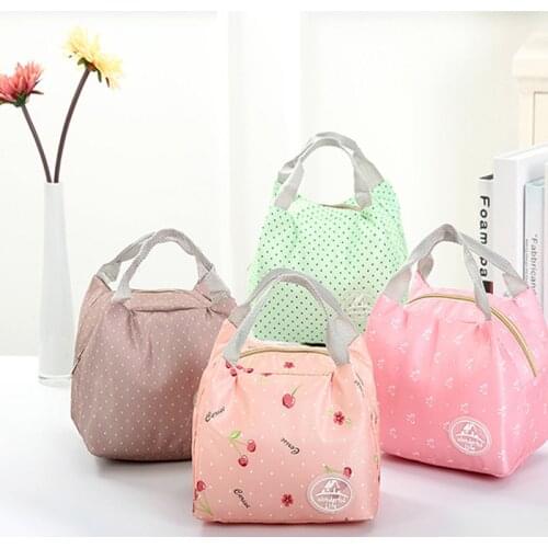 Leisure Portable Thermal Insulated Lunch Bag Lunchbox Lady Carry Food Tote New Lunch Bag Floral
