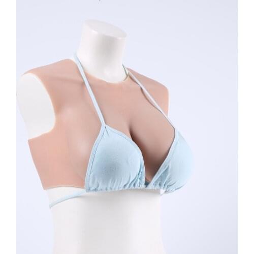 E- Cup 2500g Silicone breast fake boobs Summer Cool Style Large Round Collar Design comfortable neck for Crossdresser Drag queen