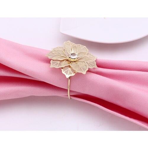 IMUWEN 20 Piece/LOT Napkin Holder Table Napkin Ring Metal Wedding Party Supplies Decoration Banquet Dinner Serviette Holder