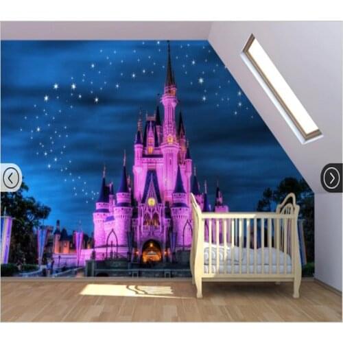 Custom children wall paper fairy tale castle murals for childrens bedroom wall wallpaper background 3D PVC vinyl wallpaper