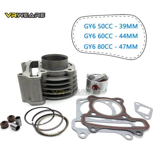 GY6 cylinder Kit 39mm 44mm 47mm Cylinder Piston Ring Set for 4 stroke Scooter Moped GY6 50 60 80 cm3