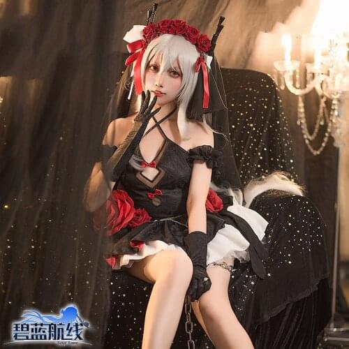 Game Azur Lane Vampire Wedding Dress Cosplay Costume halloween costumes for women