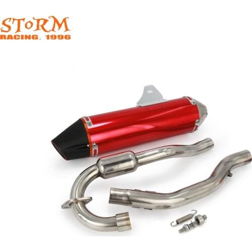 Red Complete Rear Exhaust Pipe Muffler Silencer System For Honda CRF230F CRF150F CRF23F 150F 2003 04 05 06 07 08 09 10 11 12 13