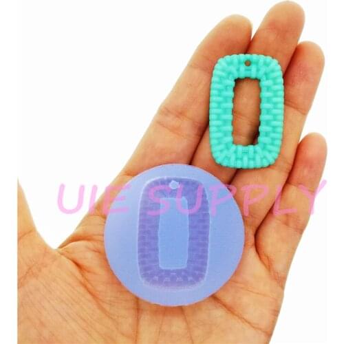 BYL481U 36.3mm x 23.5mm Square Earrings Necklace Silicone Mold ins Jewelry Resin Clay Art Making Fondant Cake Decoration Craft