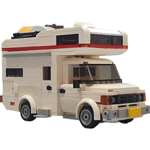 MOC High-Tech Car Classic Motorhome Transits-MK2-Camper DIY Building Blocks Creative Assembled Model Childrens Toy Holiday Gift