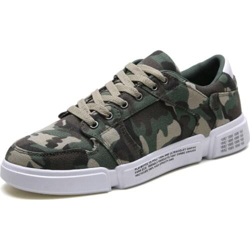 2019 New Mens Sports Shoes Korean Version Of The Trend Of Canvas Student Camouflage Casual Tide Shoes