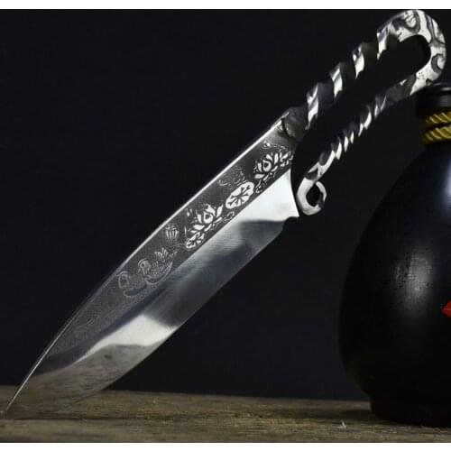 Newest 5.5 Inch Handmade Viking Knife 7Cr17MoV High Carbon Steel Hunting Camping Machete Utility Cleaver Barbecue Kitchen Knives